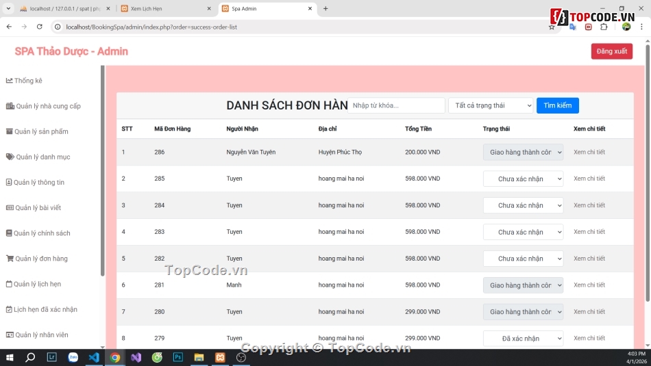 web làm đẹp,web mỹ phẩm,website mỹ phẩm,mỹ phẩm online,website spa,đặt lịch spa